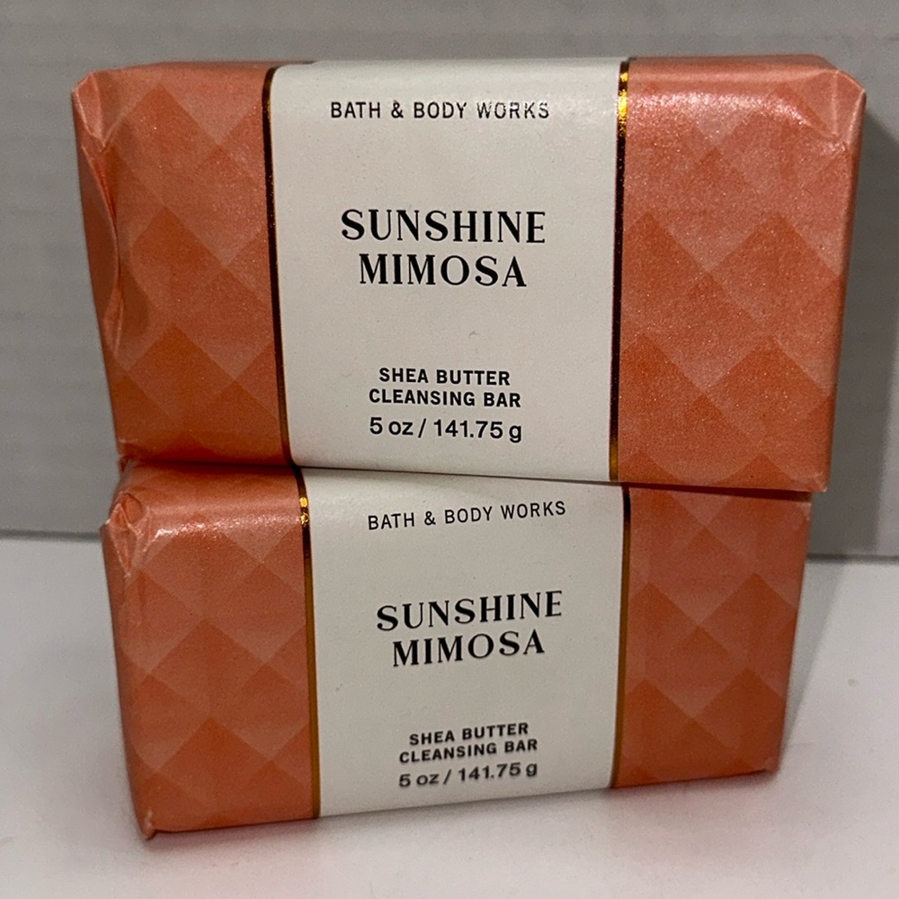 Bath & Body Works Sunshine Mimosa Shea Butter Bar Soap 5.0 Oz. 2 Pack